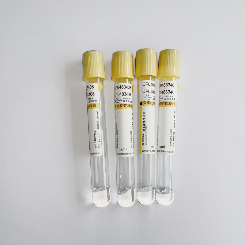 High Stability Gel And Clot Activator Tube Yellow Cap vacuum blood colletion tube