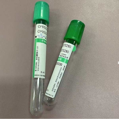 Grüne Heparin-Rohr-Plasma-Wegwerfexemplare für klinische Biochemie