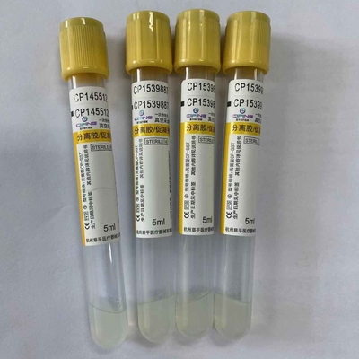 Gel-Klumpen-Aktivator-Vakuumblut-Sammlungs-Rohr-Gelb-Kappe