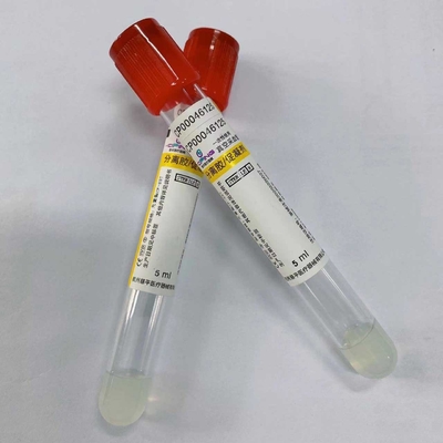 Aktivator-Rohr-Orangen-rotes Kappen-Serum des Klumpen-5ml, das Test sammelt