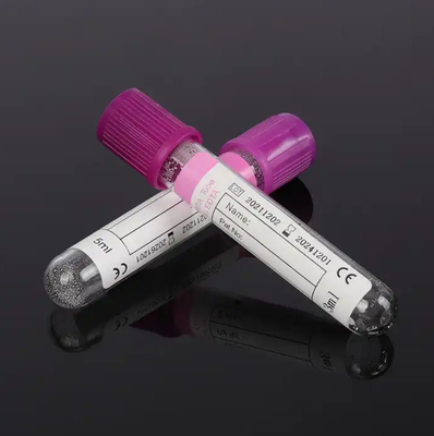 Krankenhausmedizinische Hilfsmittel Vakuum-Blutentnahme-Rohr EDTA K3 EDTA K2 Lila-Rohr-Ziehen Volumen 1-10 ml