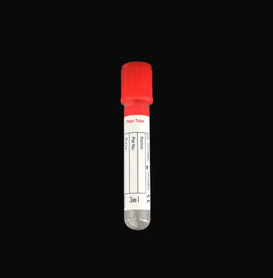 Rot Top ohne Zusatzstoffe Einfach Einweg Krankenhaus Medizinischer Test Vakuum Einwegserum Blutentnahme-Rohr