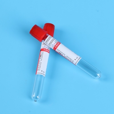 Blut in einer einfachen Röhre ohne Blutgerinnungsmittel sammeln Rot Top Tube Sterilisation