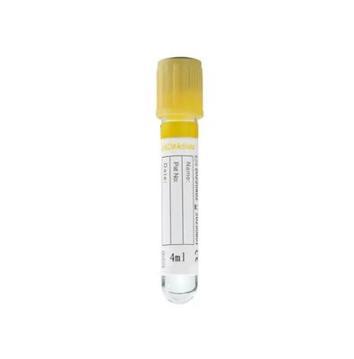 Gelb 13*75mm Glas Trenngel Vakuum-Blutentnahme-Rohr 1-10ml Kapazität