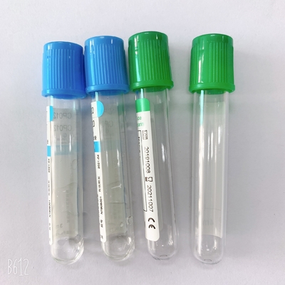 Medizinisches Laborgebrauchs-Blut-Probe füllt grün-blaue Farbe für Blut-Sammlung ab